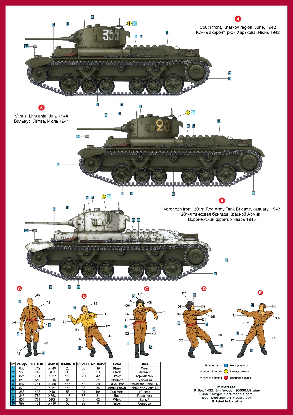 MiniArt 1/35 Valentine Mk.IV Red Army w/Crew (35092)