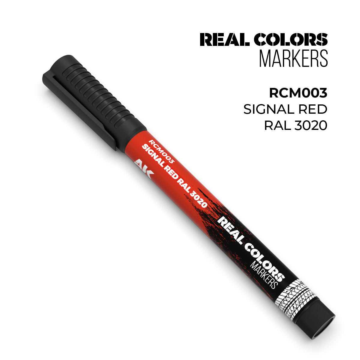 AK Real Colour Marker Paint Pen Signal Red RAL 3020 (AK-RCM003)