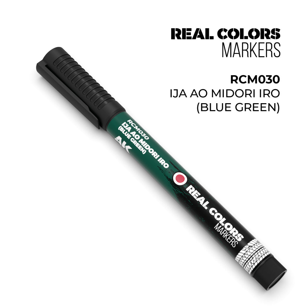 AK Real Colour Marker IJA Ao Midori Iro (Blue Green) (AK-RCM030) — by AK Interactive — New — Acrylic Paint, Paint, Paint Pen — image 2 of 2