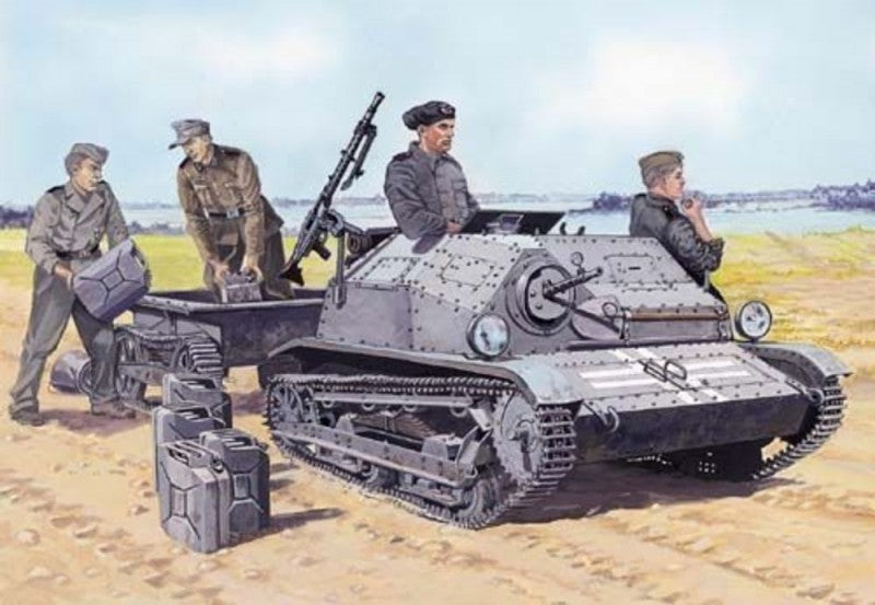 Mirage Hobby 1/35 Tankietka TKS-MG15 Zestaw z Wózkiem Transportowym (355015)