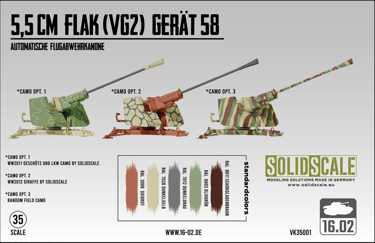 16.02 1/35 5.5cm Flak (VG2) Gerät 58 Automatische Flugabwehrkanone (VK35001)