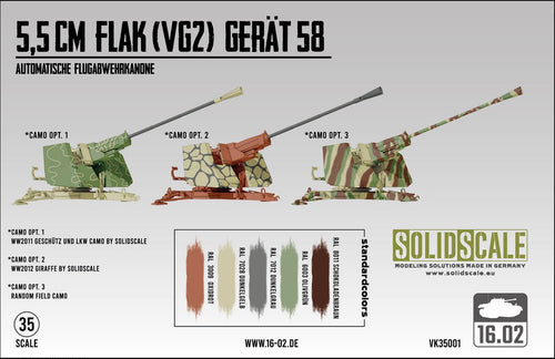 16.02 1/35 5.5cm Flak (VG2) Gerät 58 Automatische Flugabwehrkanone (VK35001)