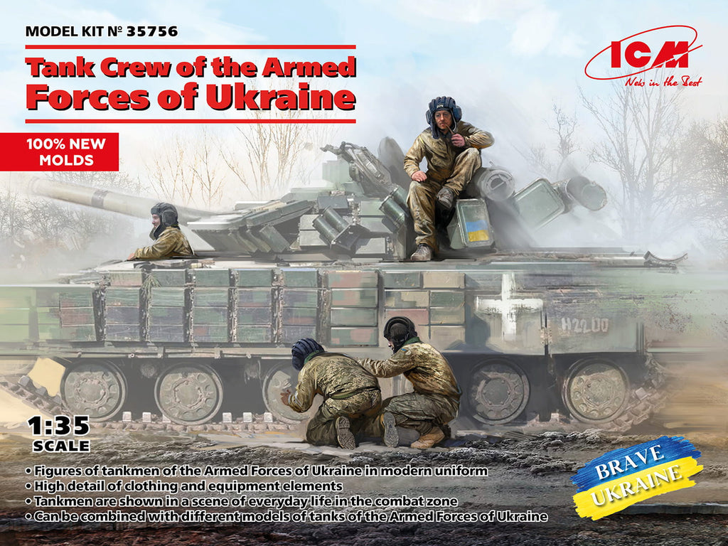 ICM 1/35 Brave Ukraine Tank Crew Of The Armed Forces Of Ukraine (35756)