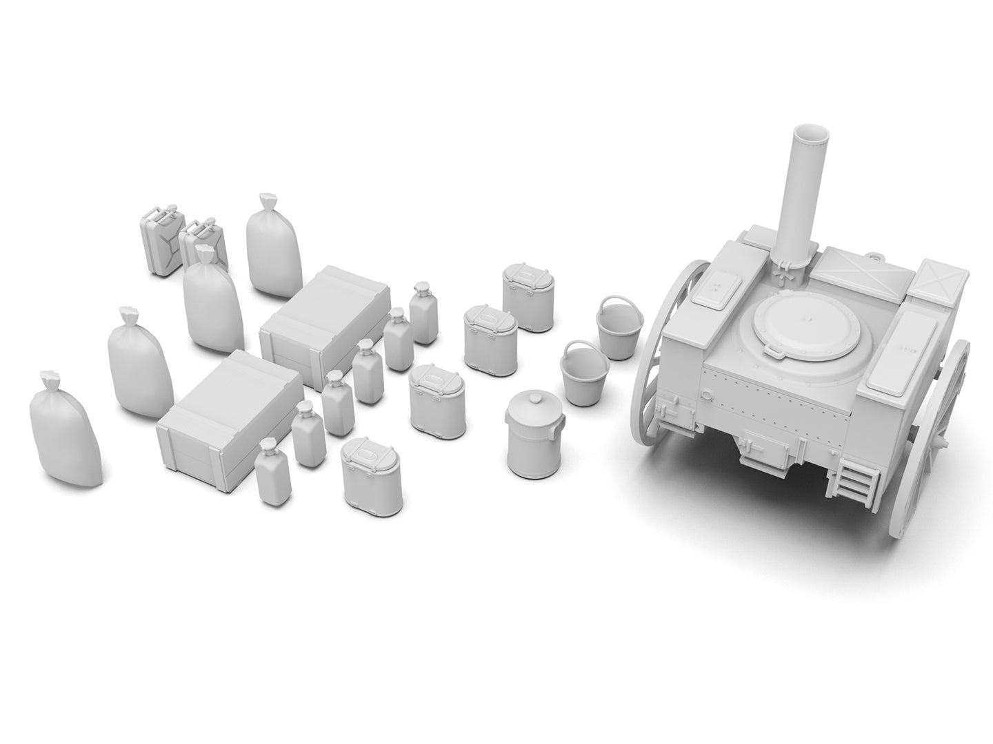 ICM 1/35 WWII German mobile field kitchen AHN 'Gulaschkanone' (35415)