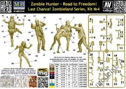 Master Box Ltd 1/35 Zombieland Series Kit No4 Zombie Hunter-Road To Freedom! Last Chance (MB35244)