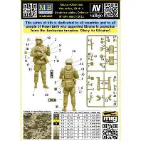 Master Box Ltd 1/24 Russian-Ukrainian War Series Kit No 1 Ukrainian Soldier, Defence of Kyiv, March 2022  (MB24085)