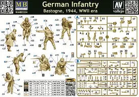 Master Box Ltd 1/35 German Infantry Bastogne, 1944, WWII era (MB35254)