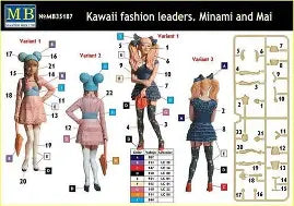 Master Box Ltd 1/35 Kawaii fashion leaders. Minami and Mai (MB35187)