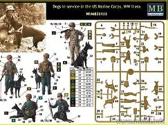 Master Box 1/35 Dogs in service in the US Marine Corps, WW II era (MB35155)