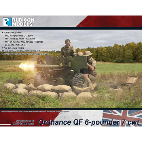 Rubicon Models 1/56 Ordnance QF 6-Pounder 7cwt (280139)