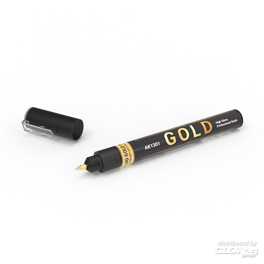 AK Interactive Gold Metallic Liquid Marker (AK1301) — New — Paint, Paint Pens