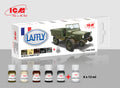 ICM Acrylic Paint Set for Laffly V15T and French Vehicles (3009)