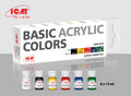 ICM Acrylic Paint Set Basic Acrylic Colours (3010)