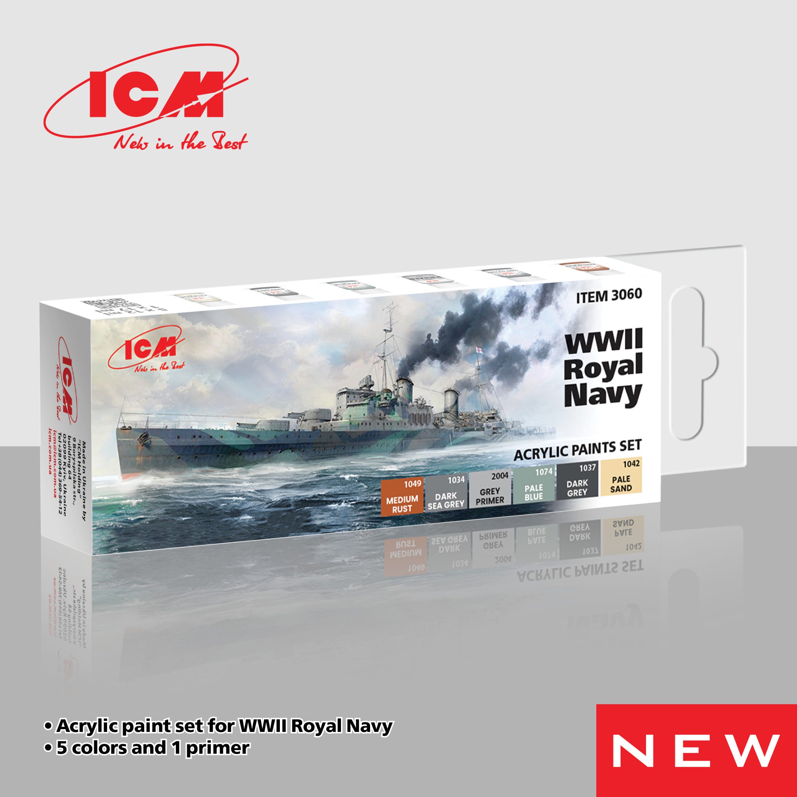 ICM Acrylic Paint Set WWII Royal Navy (3060)