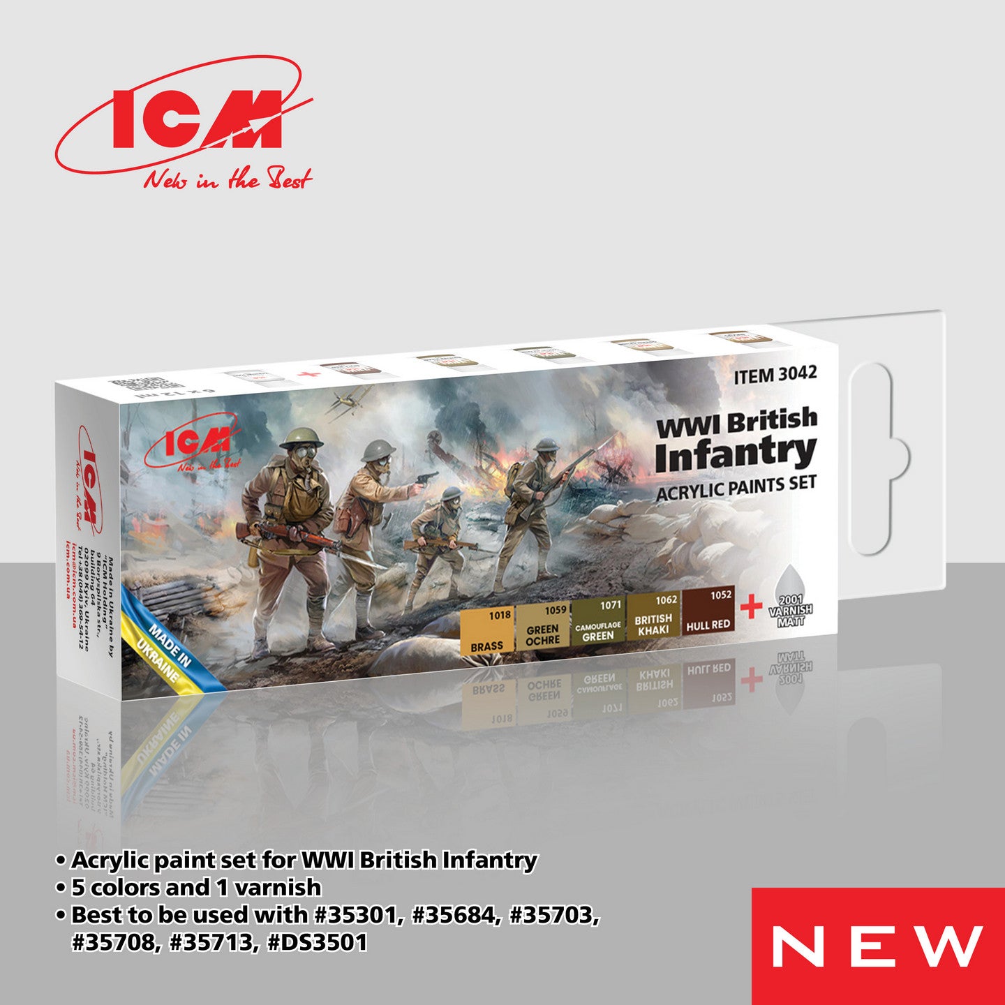ICM Acrylic Paint Set WWI British Infantry (3042)
