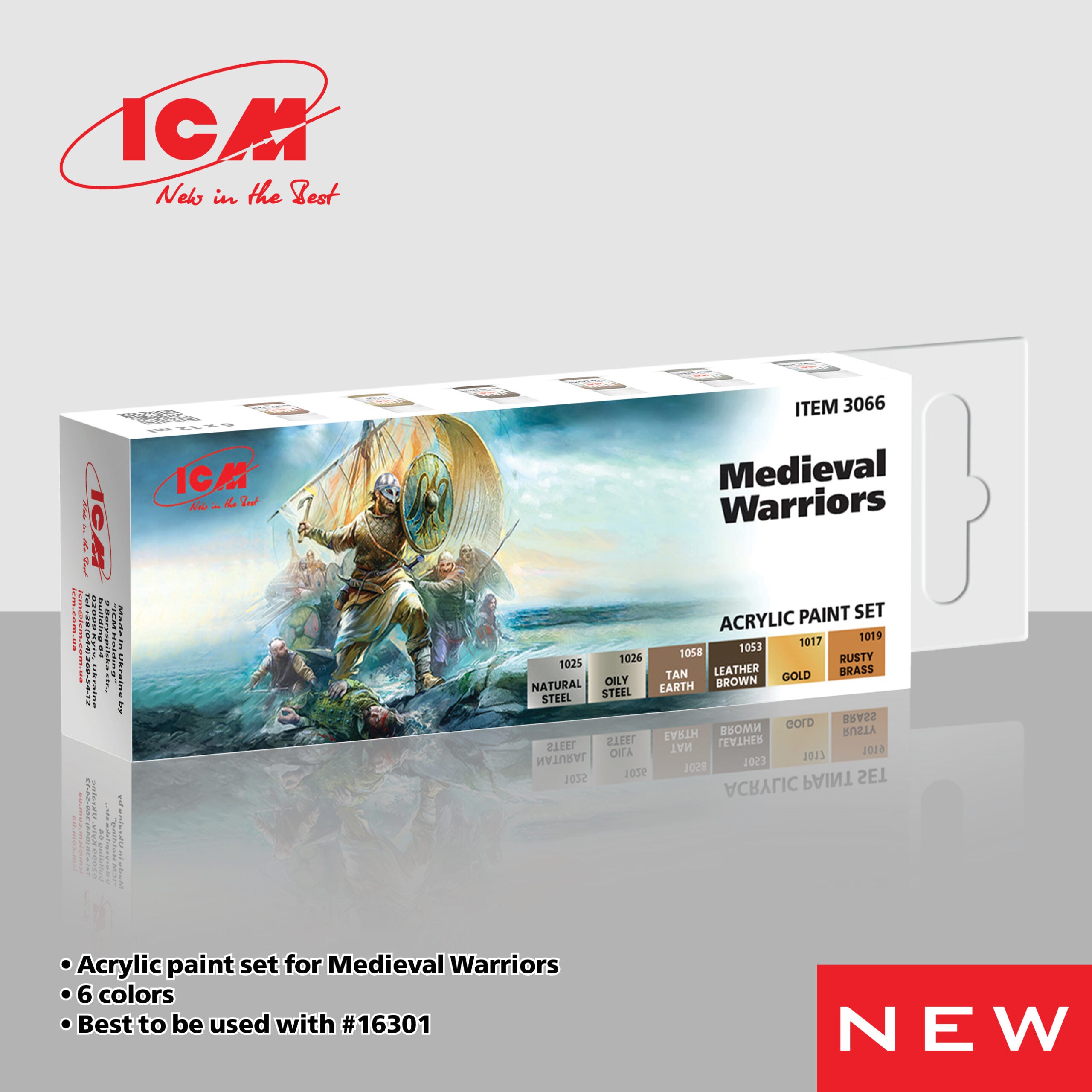 ICM Acrylic Paint Set Medieval Warriors (3066)