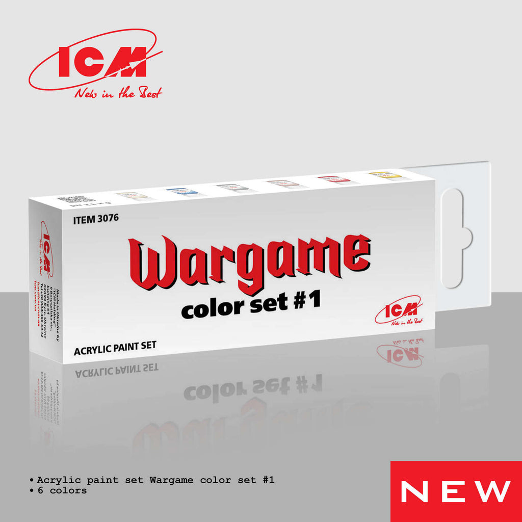 ICM  Acrylic Paint Set 6 Colours - Wargame #1 (3076)