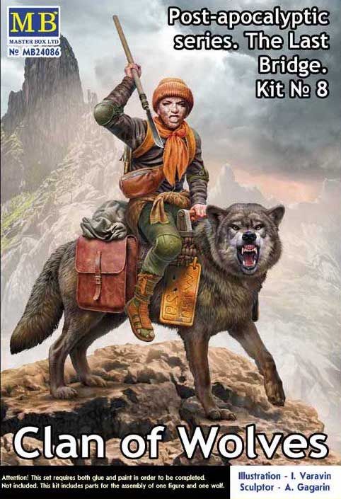 Master Box Ltd 1/24 Post-apocalyptic series. The Last Bridge. Kit No 8. Clan of Wolves (MB24086)