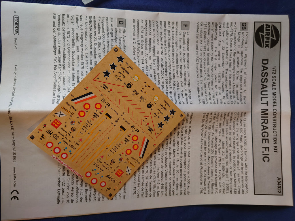 Airfix 1/72 Dassault Mirage F.1 (A04022)