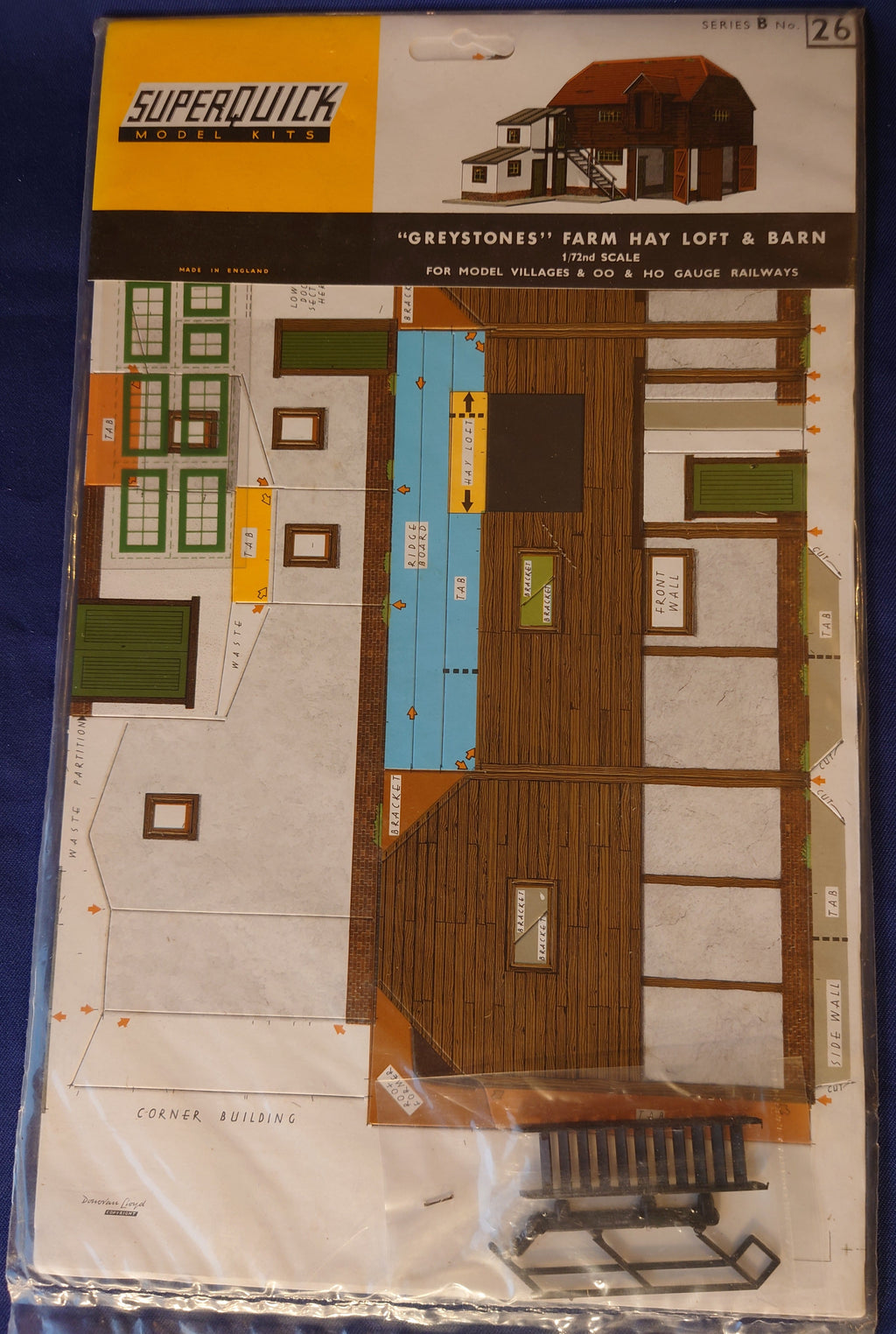 SuperQuick OO HO Series B "Greystones" Farm Hay Loft & Barn (26)