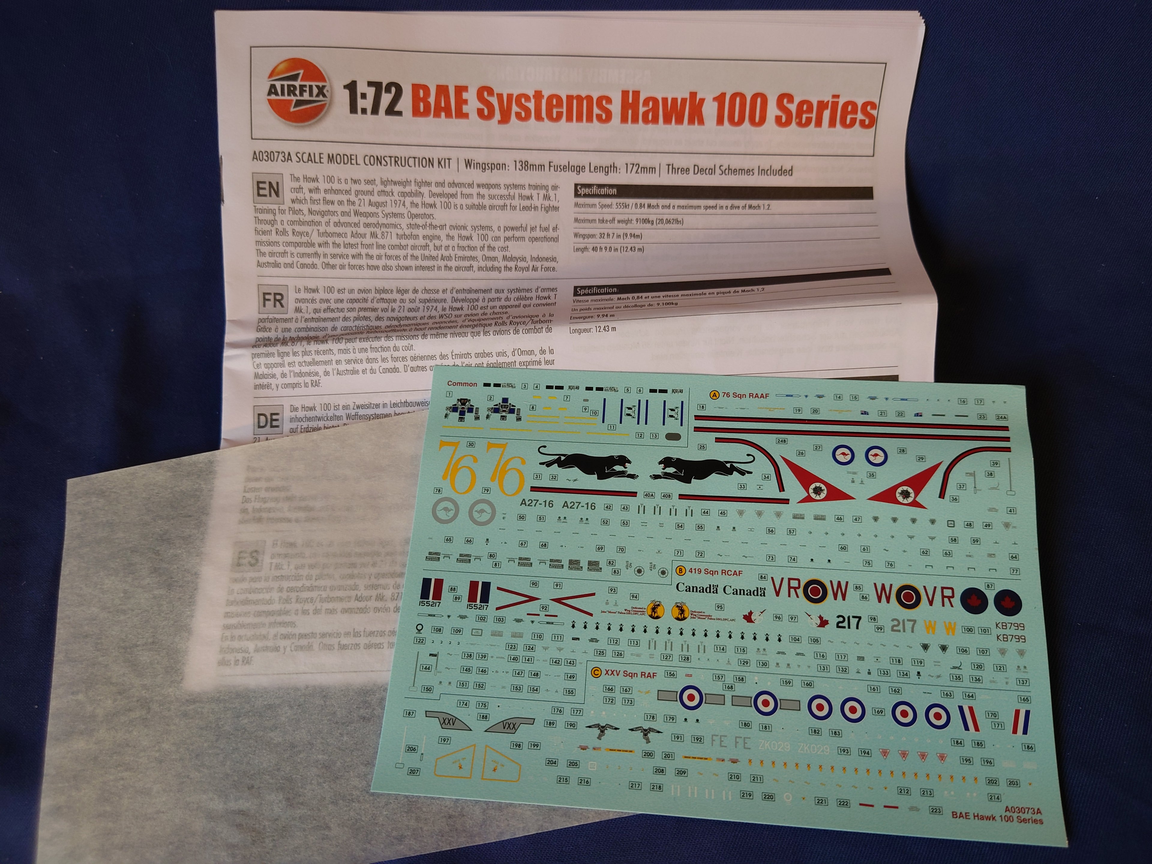 Airfix 1/72 BAE Systems Hawk 100 Series (A03073A)