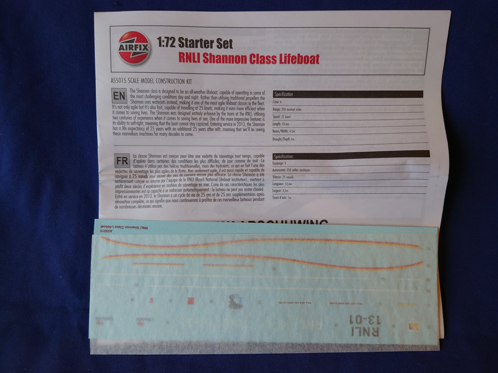 Airfix 1/72  Starter set RNLI Shannon Class Lifeboat (No paints) (A55015)