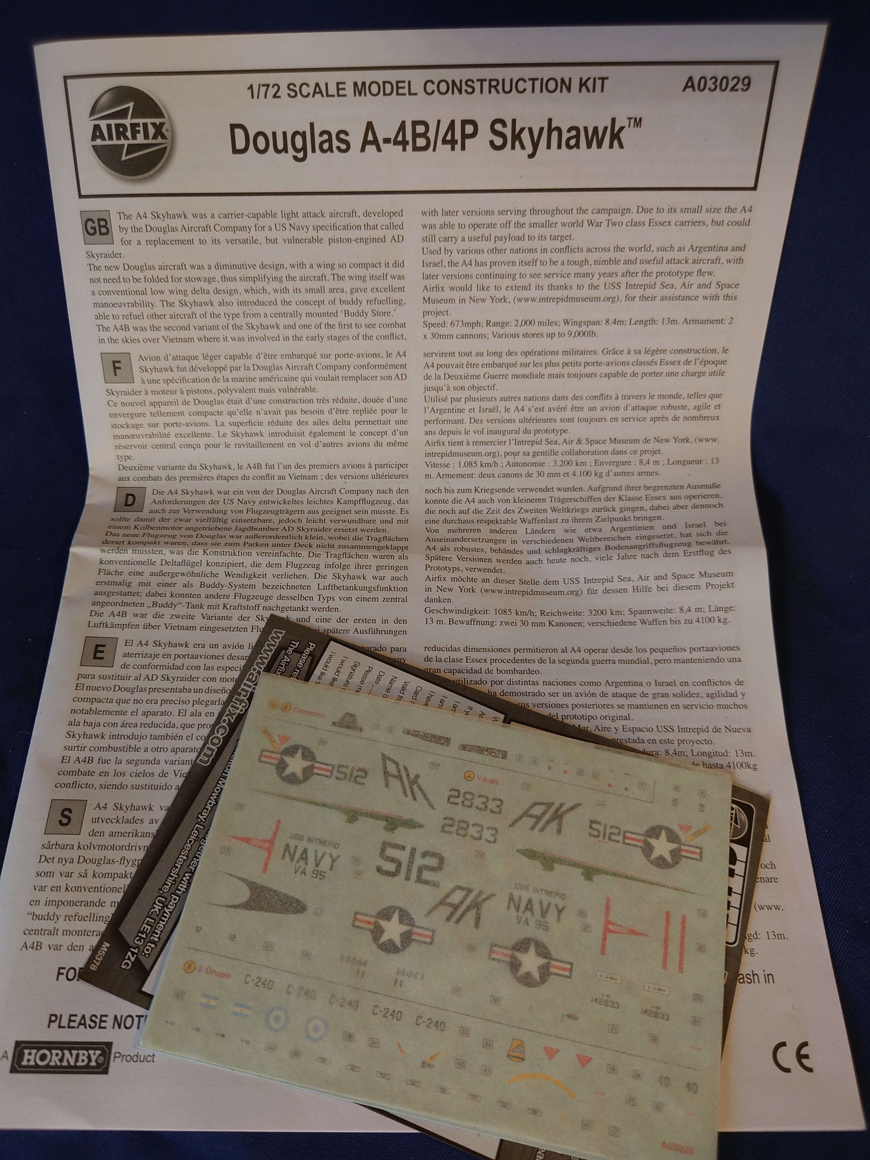 Airfix 1/72 Douglas A-4B/4P Skyhawk (A03029)