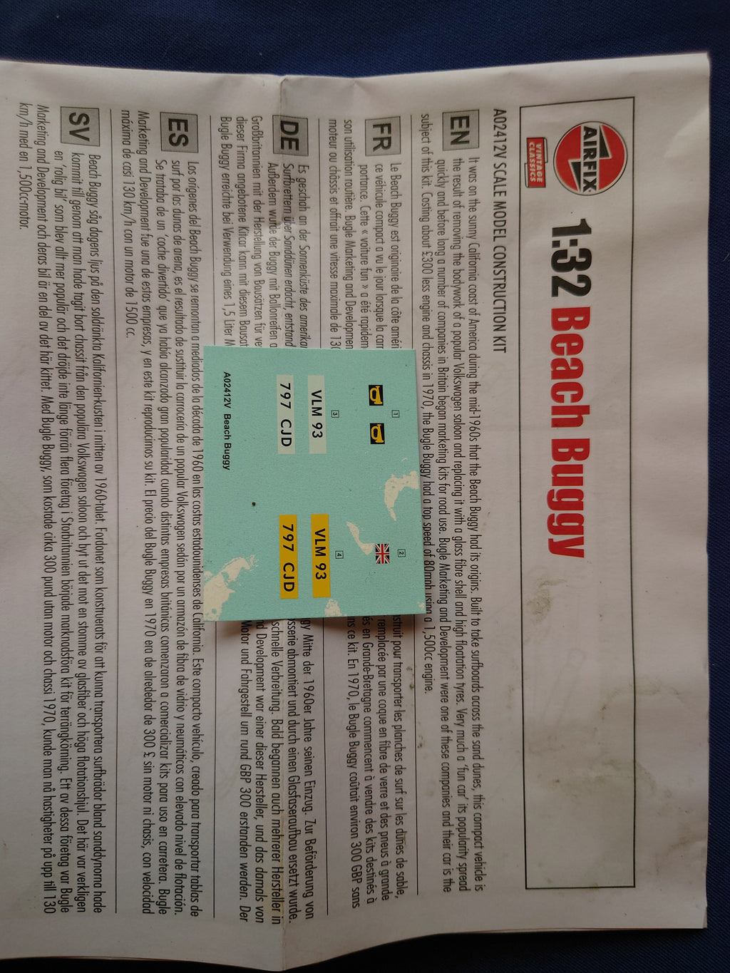 Airfix 1/32 Beach Buggy Vintage Classics (A02412V)