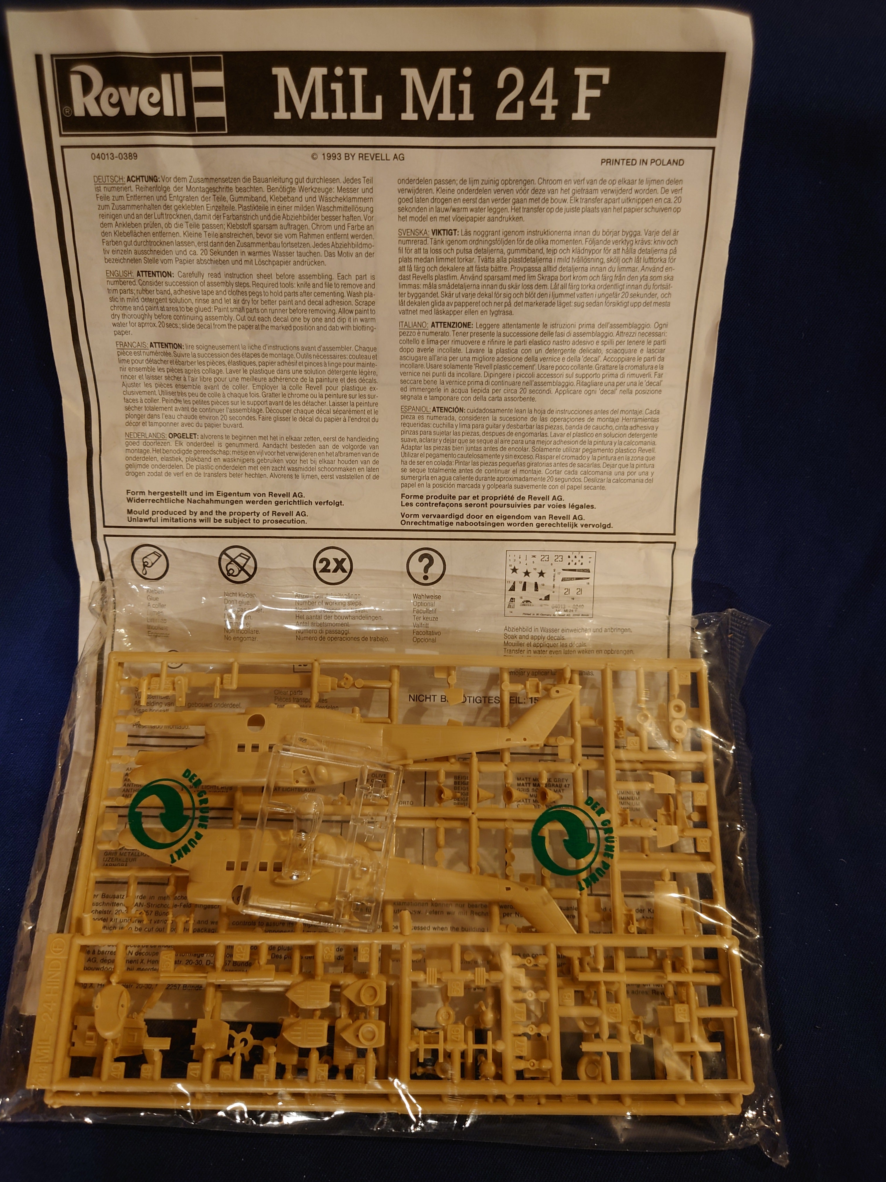 Revell 1/144 MiL Mi 24F (No Decals) (04013)