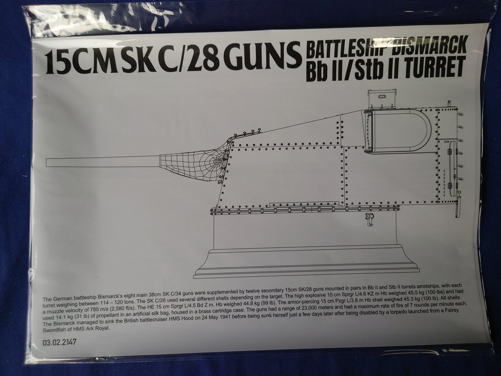 Takom 1/35 15 cm SK C/28 Guns Bismarck Bb II/Stb II Turret (2147)