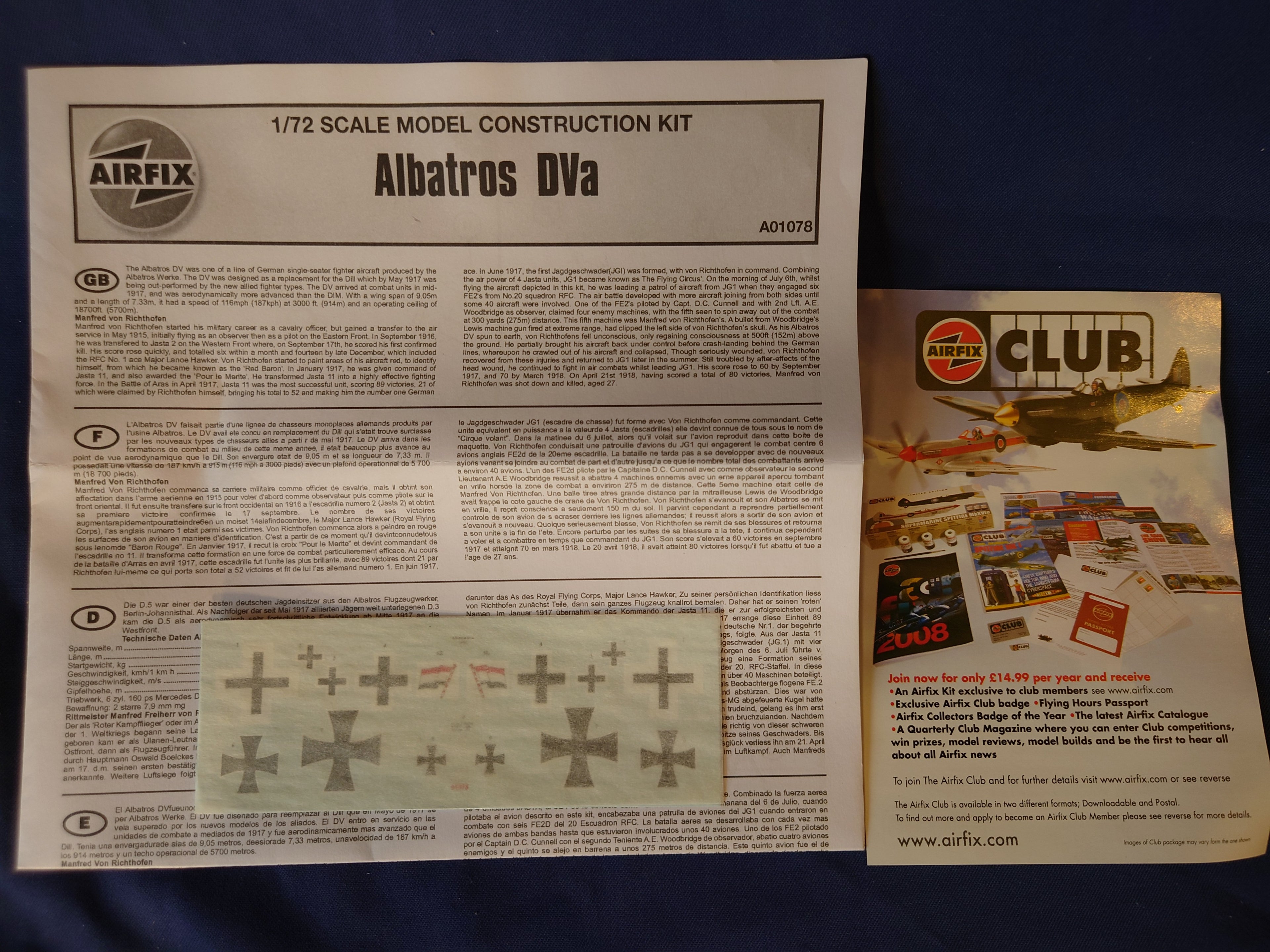 Airfix 1/72 Albatros DVa (A01078)