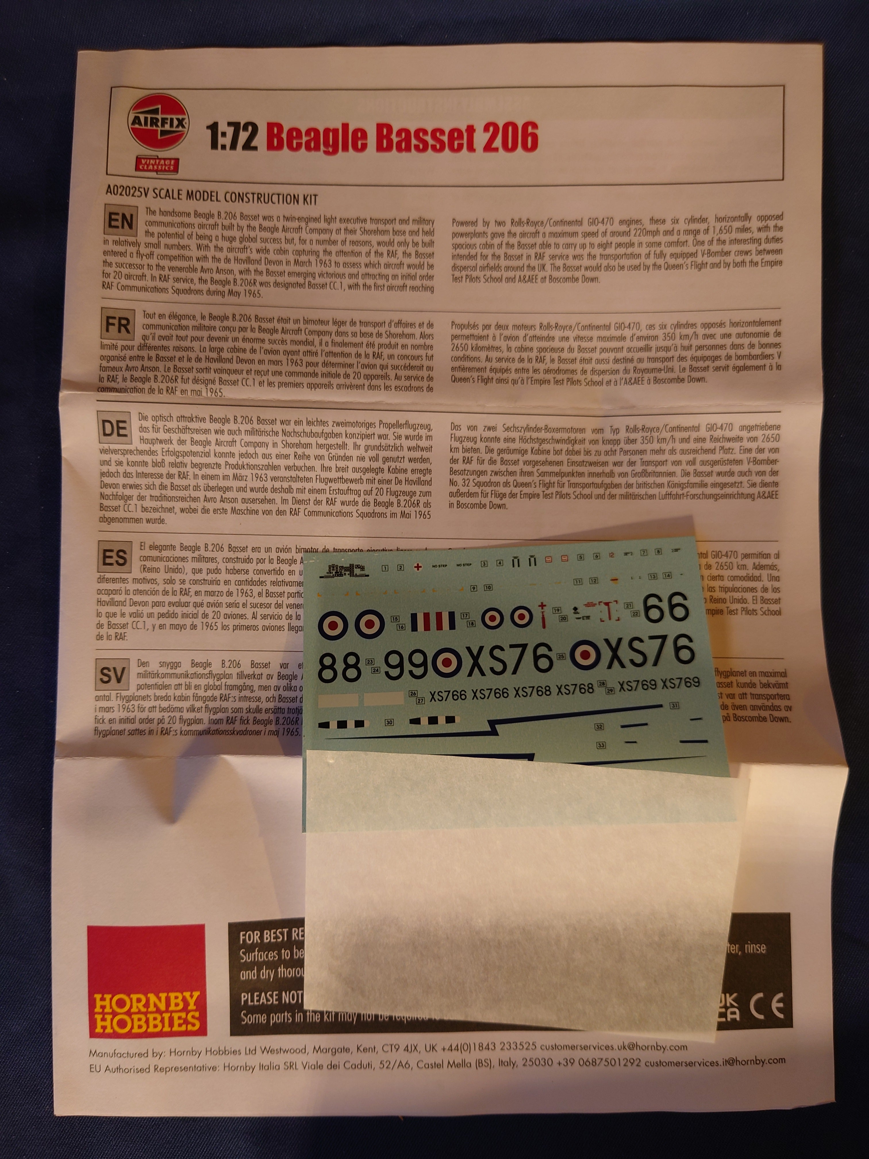 Airfix 1/72 Beagle Basset 206 (A02025V)