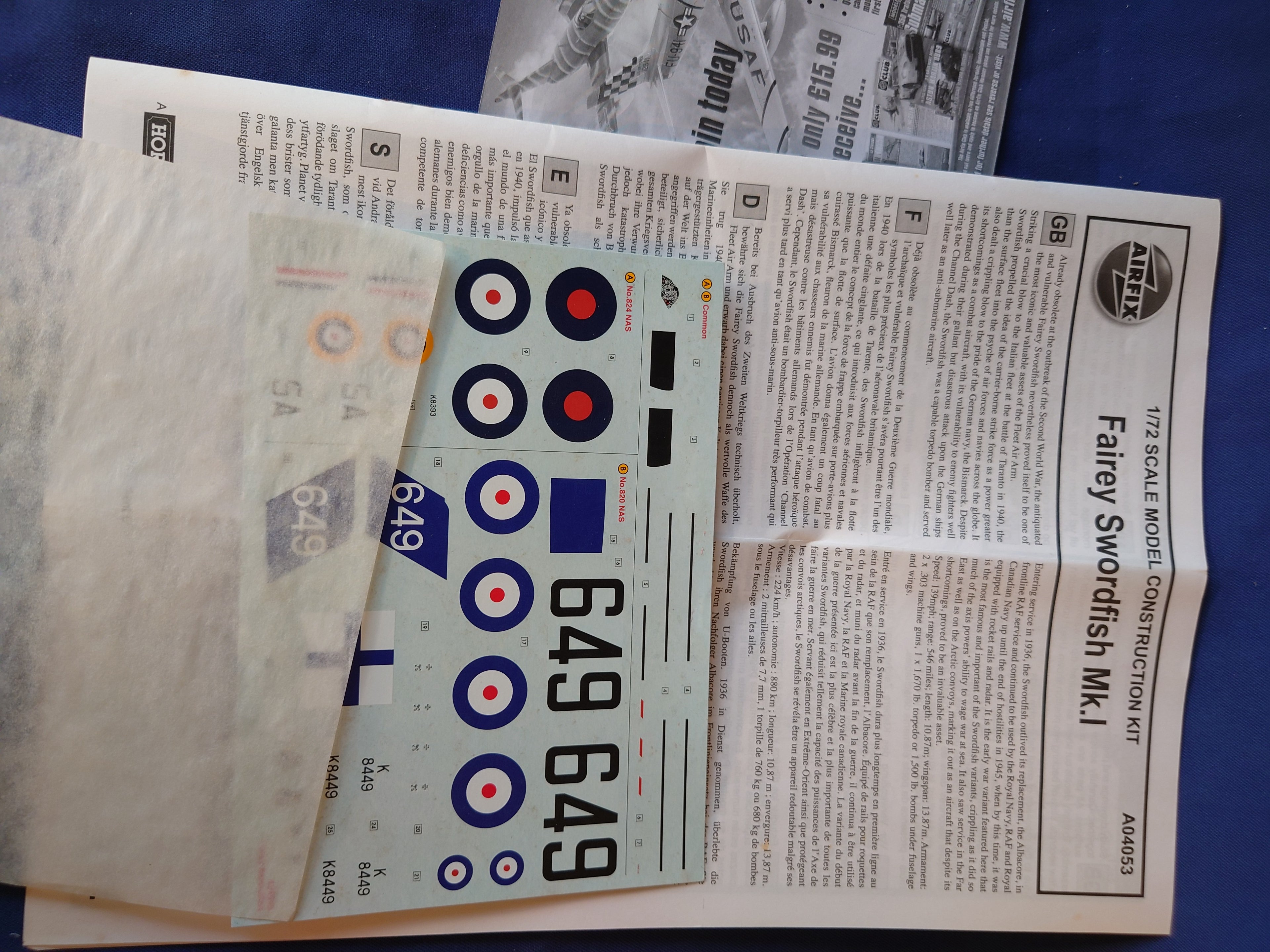 Airfix 1/72 Fairey Swordfish Mk.I (A04053)