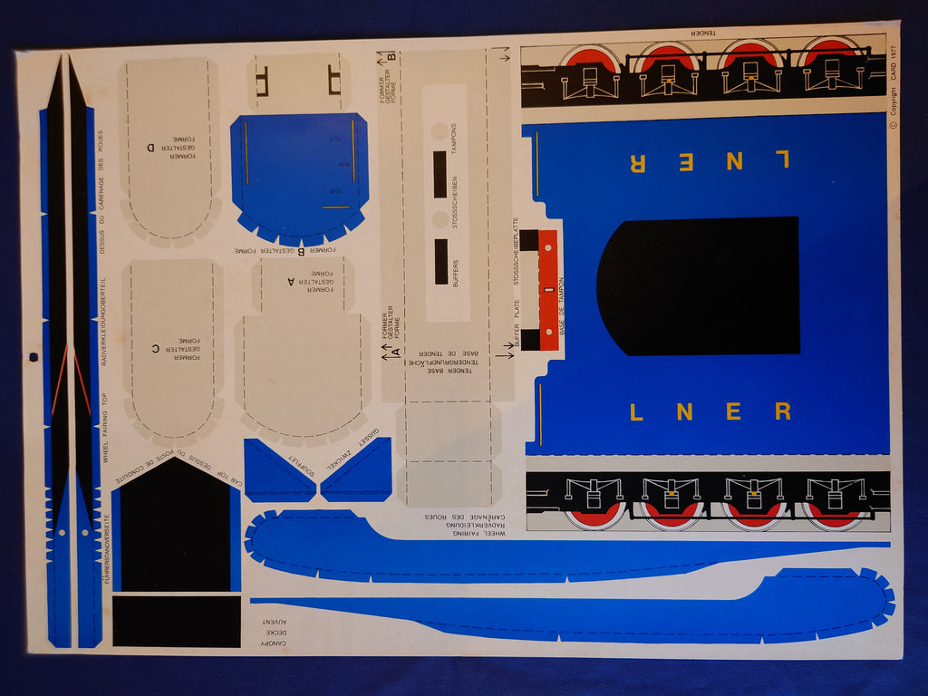 Mallard (O Scale) Train Cardboard Model Making Sheet