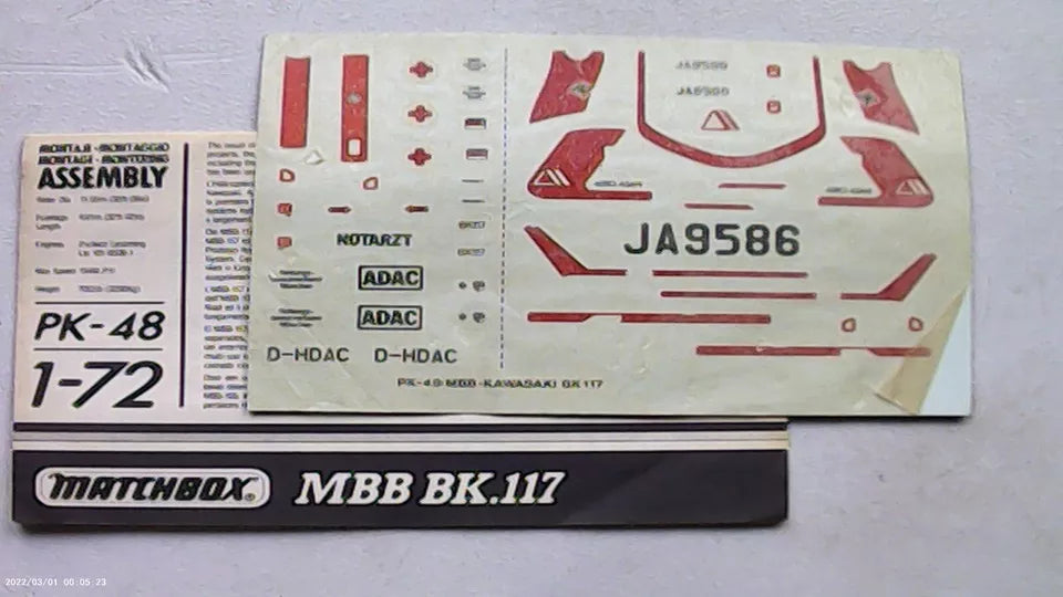 Matchbox 1/72 Messerschmitt Bolkow-Blohm BK.117 (PK-48)