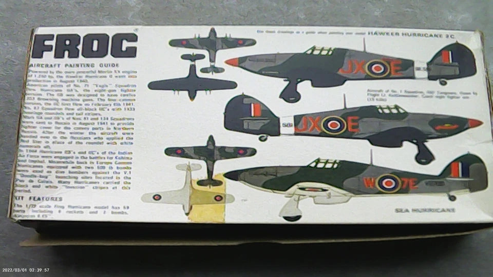 Frog 1/72 Hawker Hurricane (F188)
