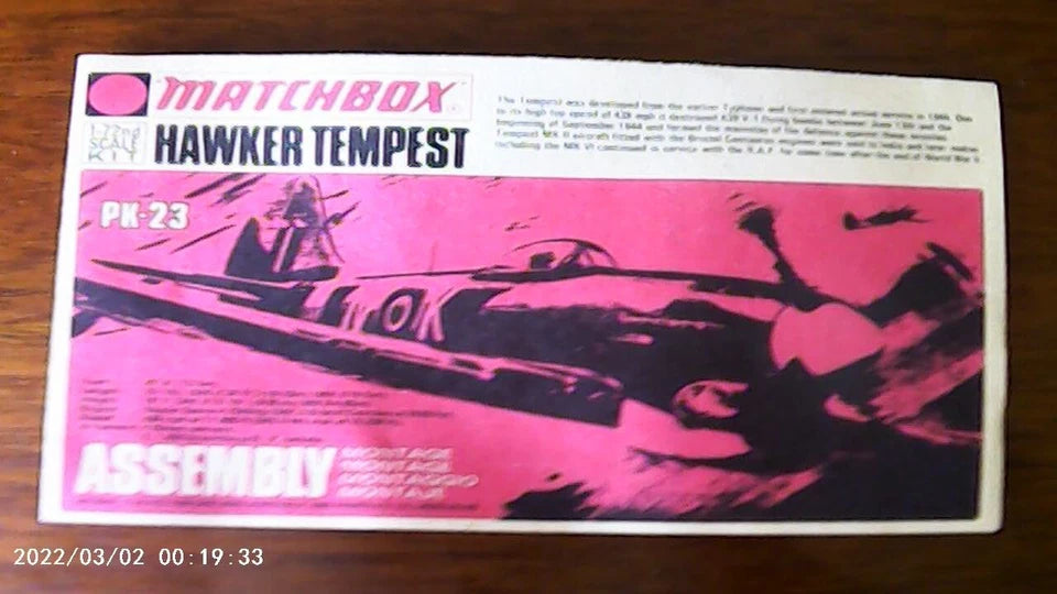 Matchbox 1/72 Hawker Tempest (PK-23)