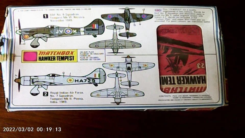 Matchbox 1/72 Hawker Tempest (PK-23)