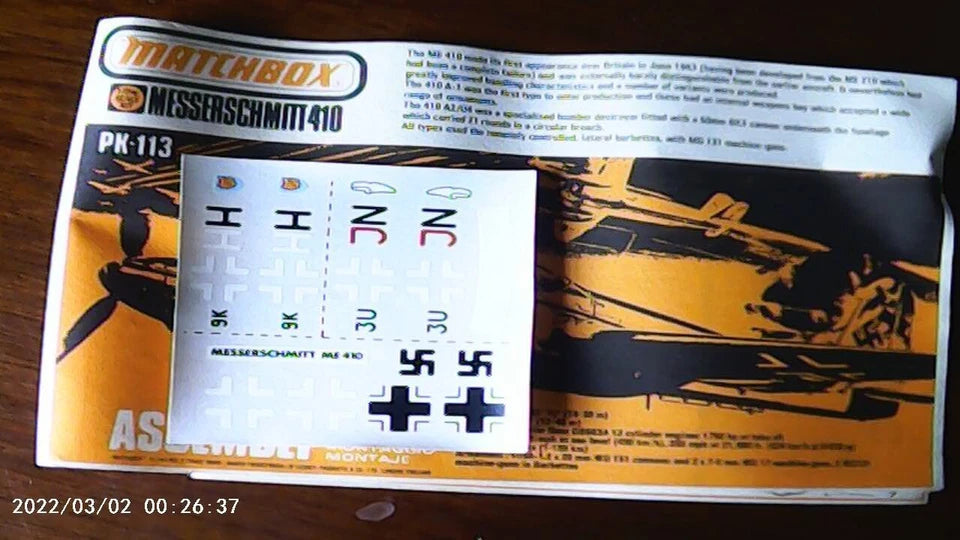 Matchbox 1/72 Messerschmitt Me410.A2/U4 (PK-113)