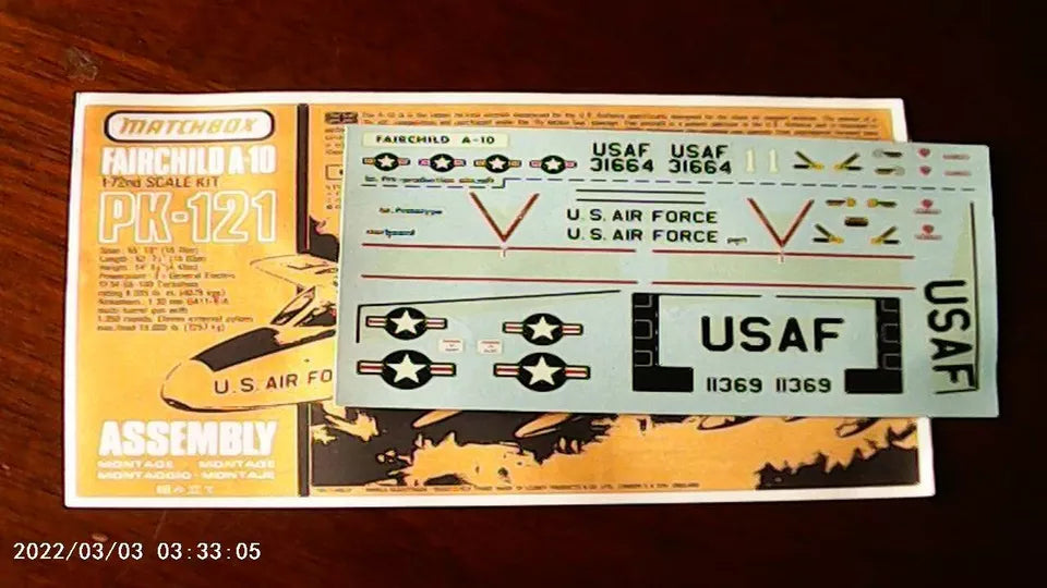 Matchbox 1/72 Fairchild A-10A (PK-121)