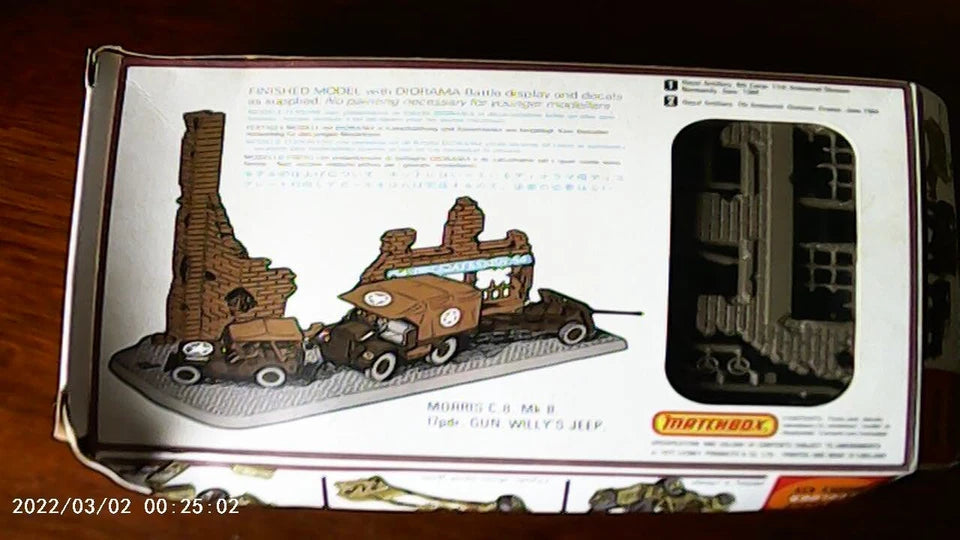 Matchbox 1/76 Morris C.8 MkII & 17pdr Gun & Willys Jeep (PK-172)