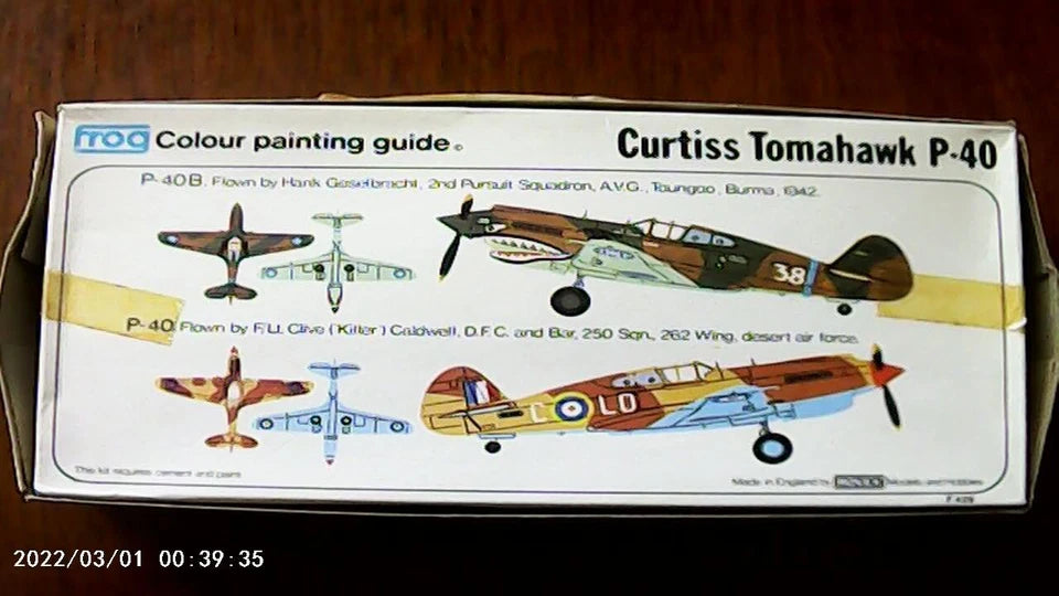 Frog 1/72 Tomahawk P-40 (F428)