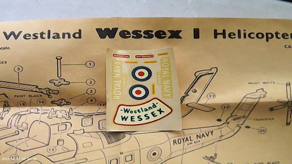 Frog 1/72 Westland Wessex 1 (Missing Flight Stand) (F335)