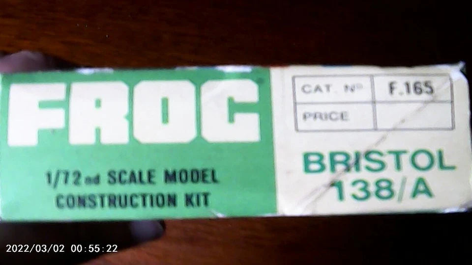 Frog 1/72 Bristol 138/A (F165)