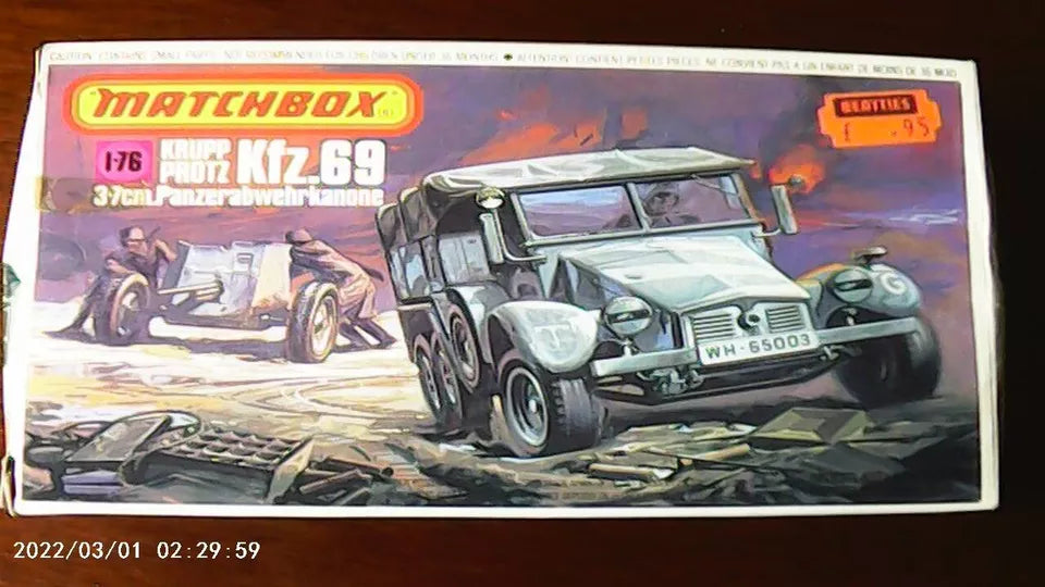 Matchbox 1/76 Krupp Protz Kfz. 69 3,7cm Panzerabwehrkanone (PK-88)