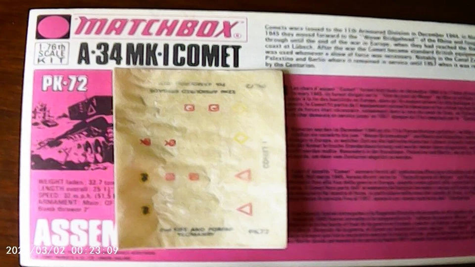 Matchbox 1/76 A-34 Mk-1 Comet (PK-72)