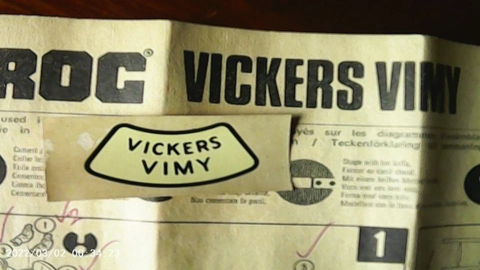 Frog 1/72 Vickers Vimy (F163)