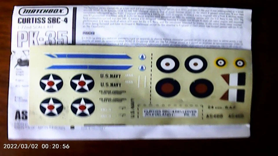 Matchbox 1/72 Curtiss SBC-4 (PK-35)