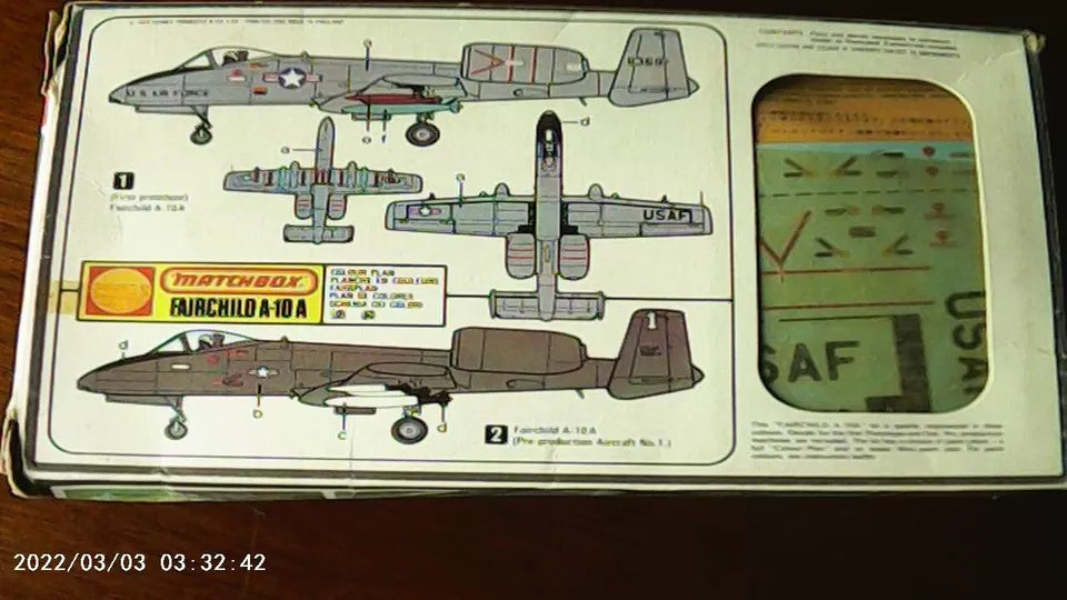 Matchbox 1/72 Fairchild A-10A (PK-121)
