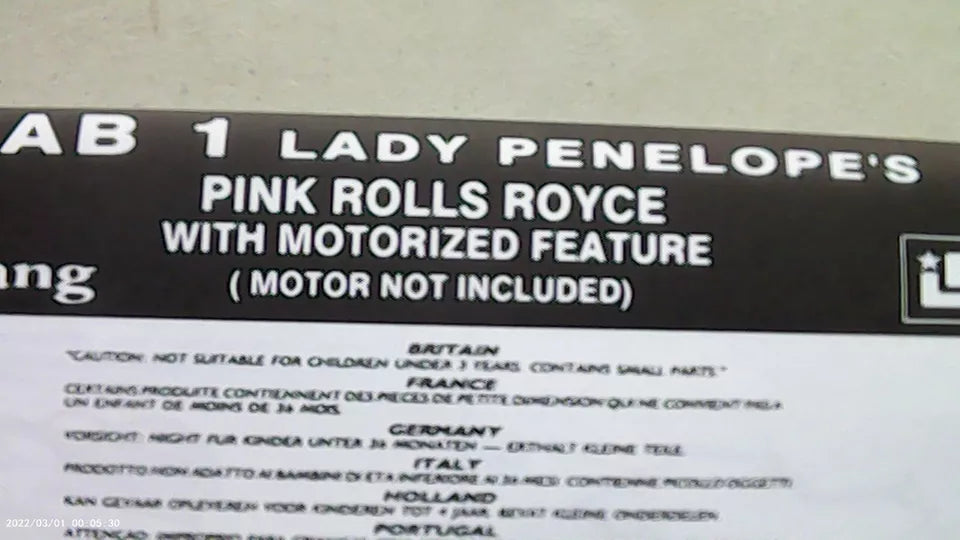 Imai-Amerang (No Scale) Lady Penelope's Pink Rolls Royce FAB 1 (IB-093)